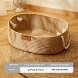 Cat Nest Summer Chopsticks Nest Four Seasons Universal Woven Cotton And Linen Basket