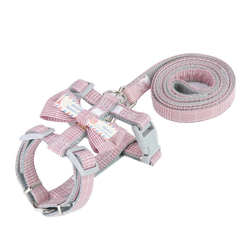 Bow Cat Pulling Rope Anti Breaking Loose Adjustable