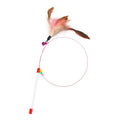 New cat funny cat stick steel wire long pole feather cute cat toy kitten fishing rotating self-pleasure relief pet toy