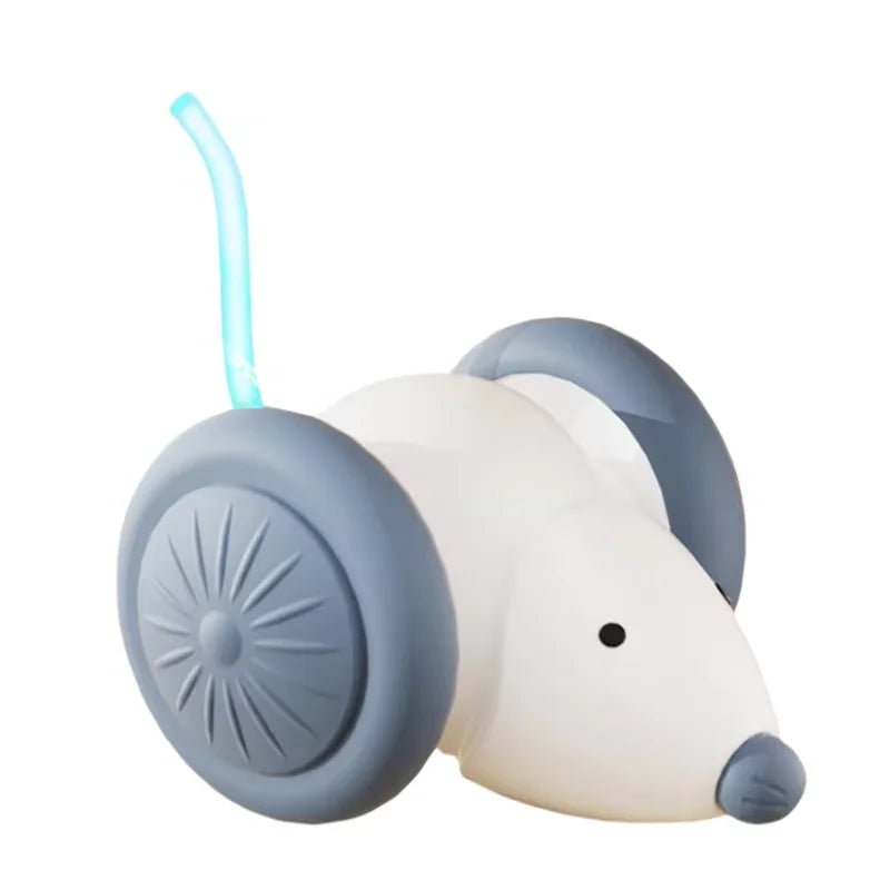 Hot Electric Mouse Car Interactive Cat Toy Rechargeable Automatic Kitten Toy Intelligent Obstacle Avoidance Cat Toy