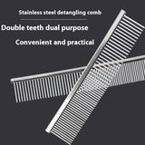 Pet Cat Dog Stainless Steel Straight Comb