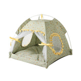 Cat Nest Kennel Summer Semi-closed House Mat Foldable Outdoor Pet Tent