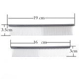 Pet Cat Dog Stainless Steel Straight Comb