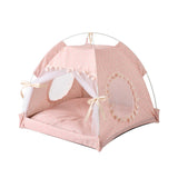 Cat Nest Kennel Summer Semi-closed House Mat Foldable Outdoor Pet Tent